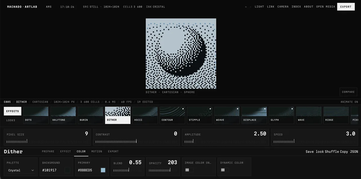 Artlab product, identity & front-end by Xevi Machado, generative design tools, Amsterdam (05)